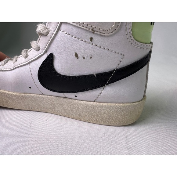 Nike Blazer Mid 77 TD White Black Volt DA4087-109 Toddler Size 11C Retro Sneaker - Picture 5 of 13